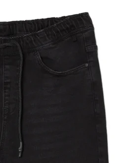 Fashion Czarne jeansowe joggery Jeansy