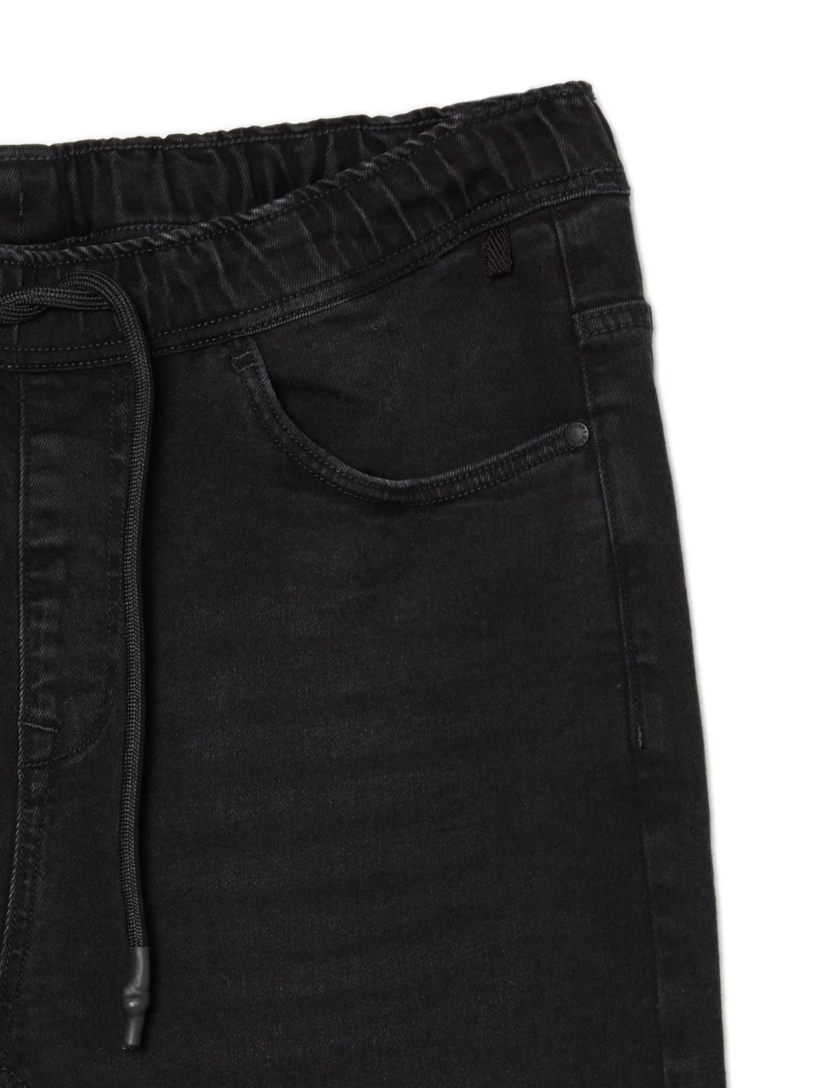 Fashion Czarne jeansowe joggery Jeansy