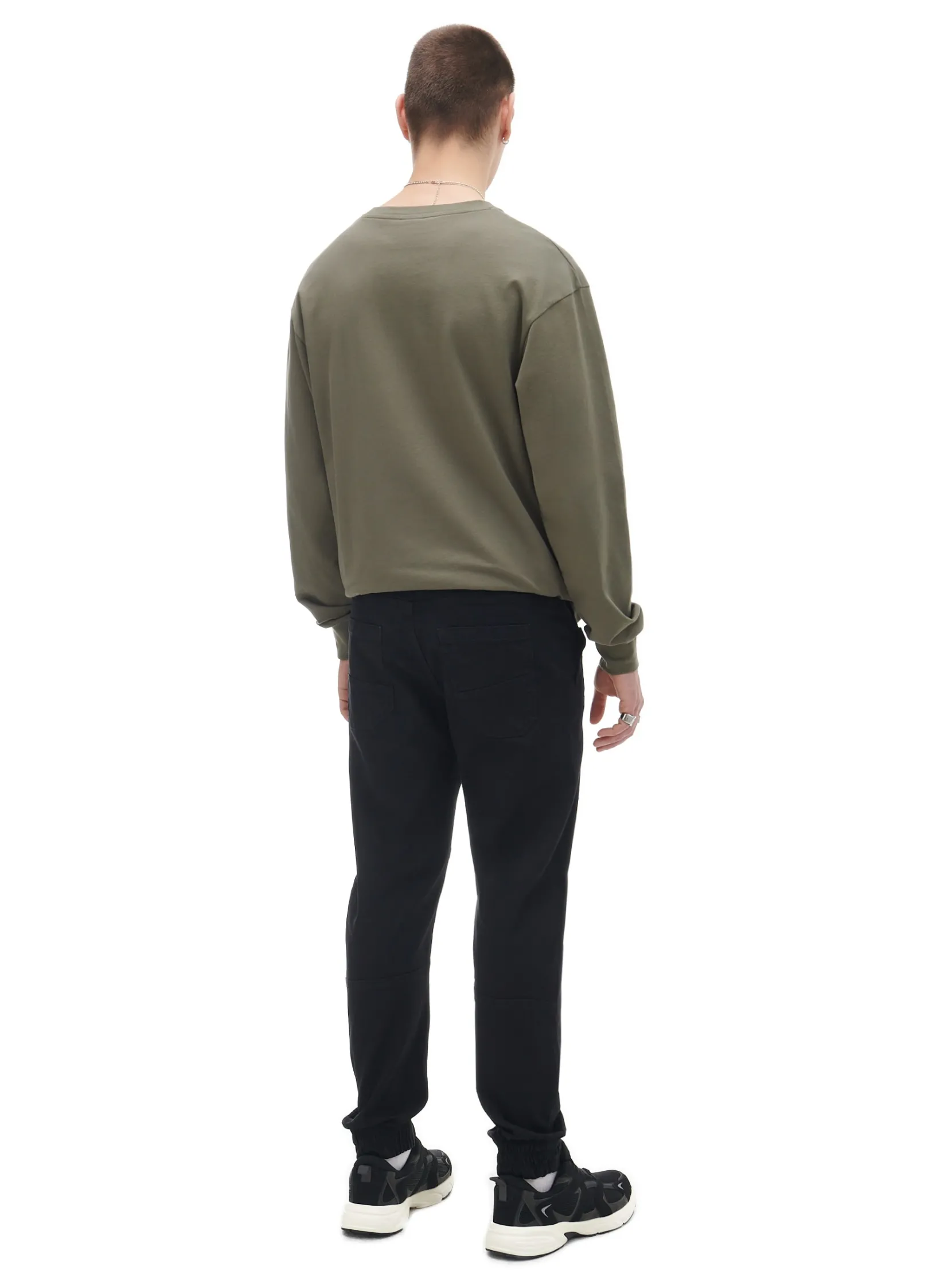 Best Czarne jeansowe joggery chino Jeansy