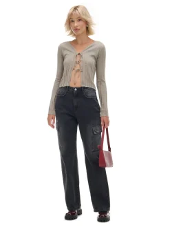 Discount Czarne jeansy baggy Jeansy