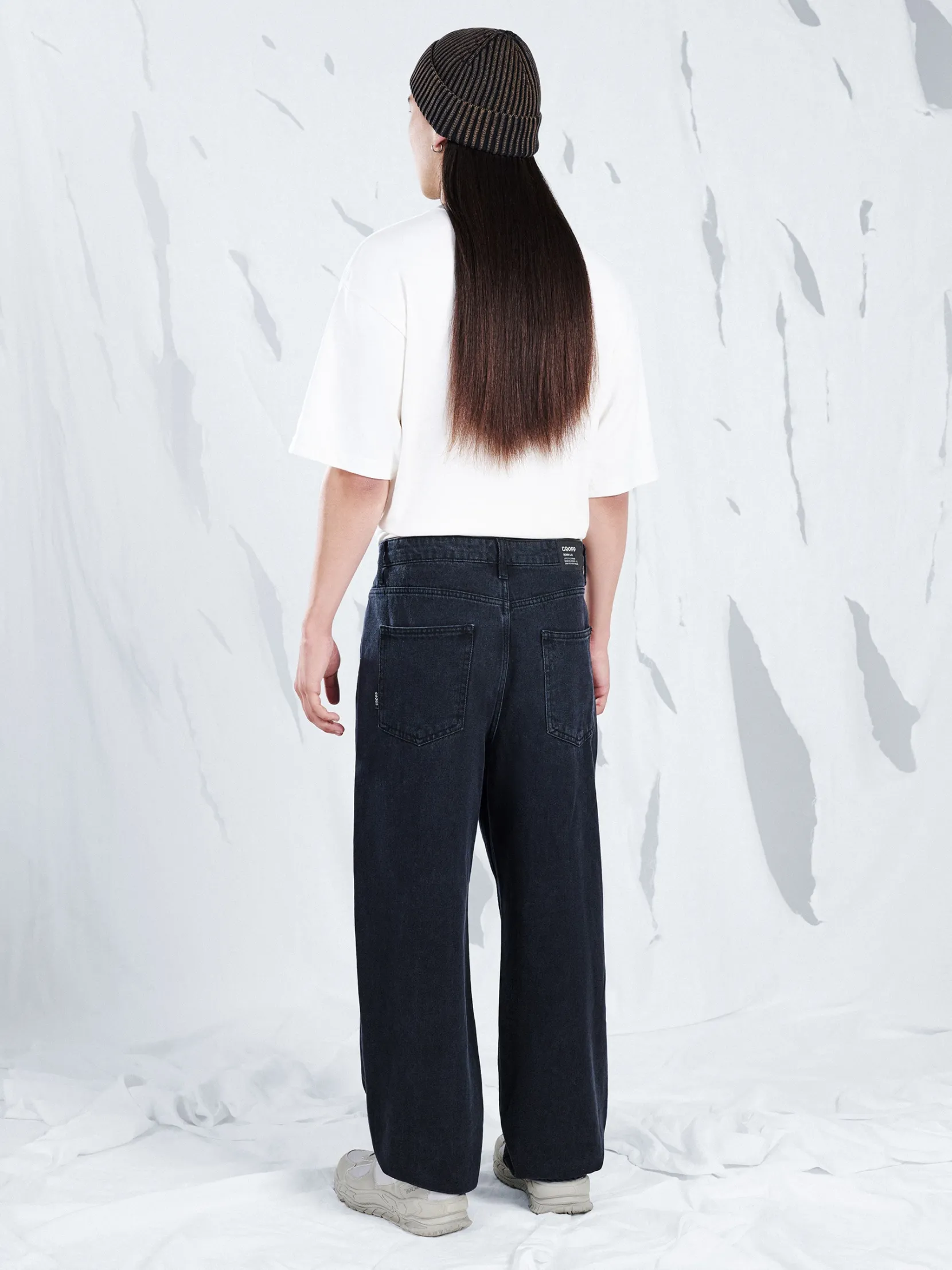 Discount Czarne jeansy baggy Jeansy|Baggy