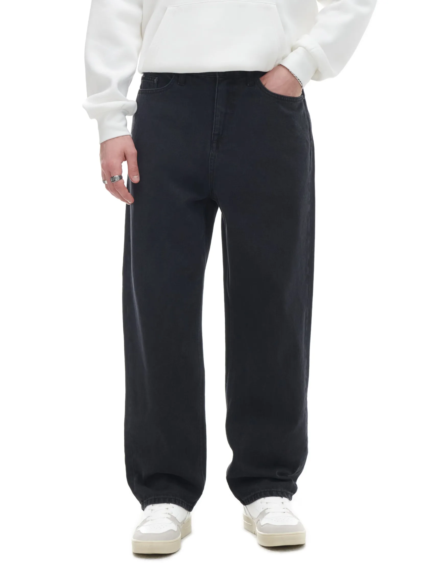 Discount Czarne jeansy baggy Jeansy|Baggy