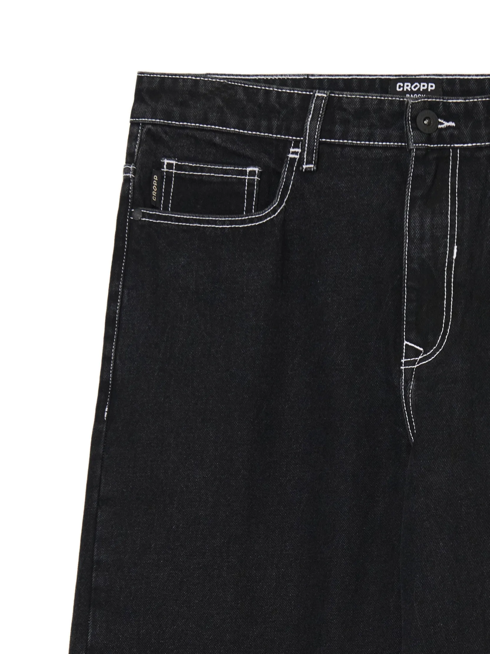 Discount Czarne jeansy baggy Jeansy|Baggy