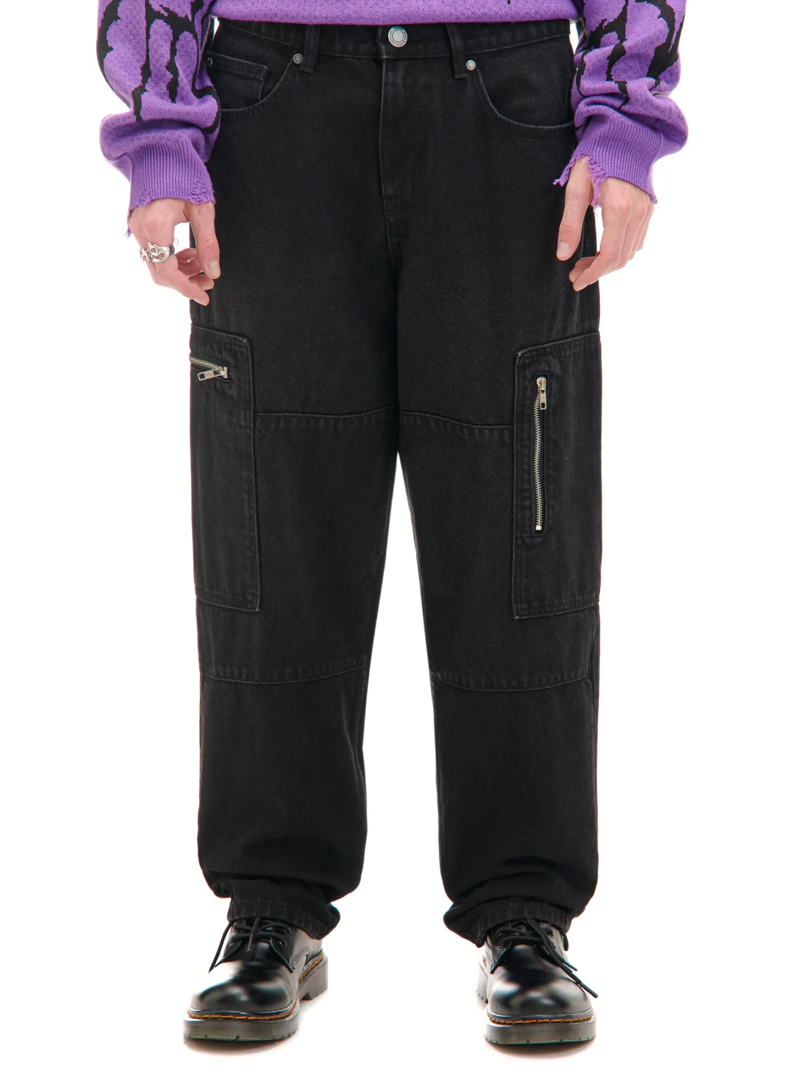 Sale Czarne jeansy baggy balloon Jeansy|Baggy