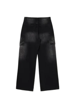 Fashion Czarne jeansy baggy PETITE Jeansy