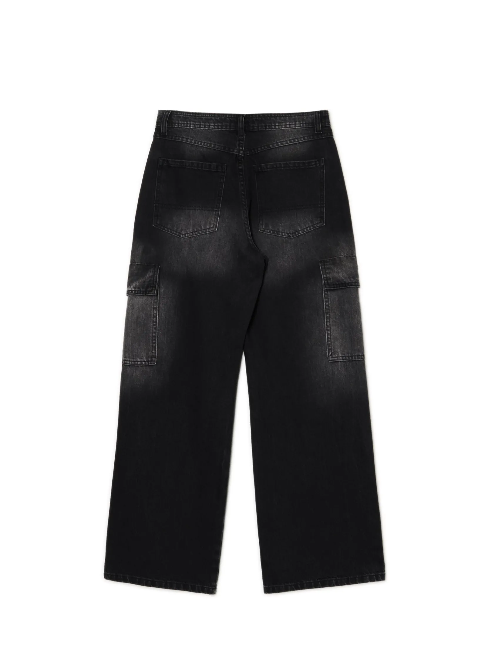 Fashion Czarne jeansy baggy PETITE Jeansy