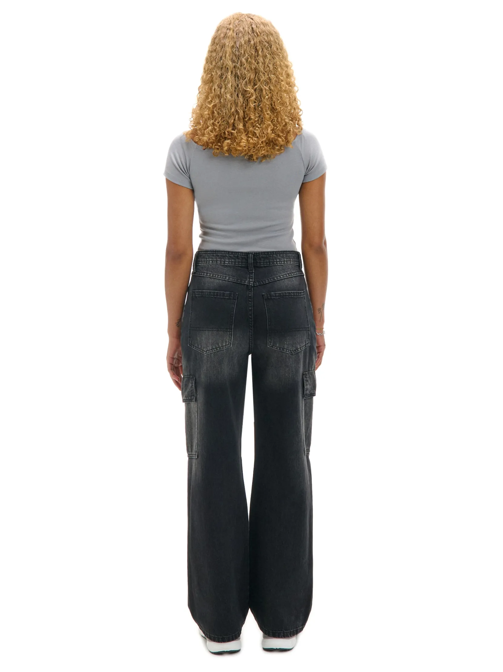 Fashion Czarne jeansy baggy PETITE Jeansy