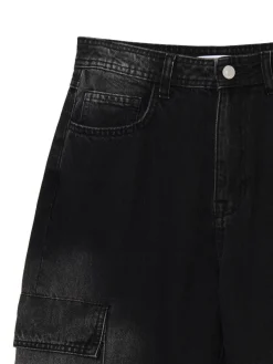 Fashion Czarne jeansy baggy PETITE Jeansy
