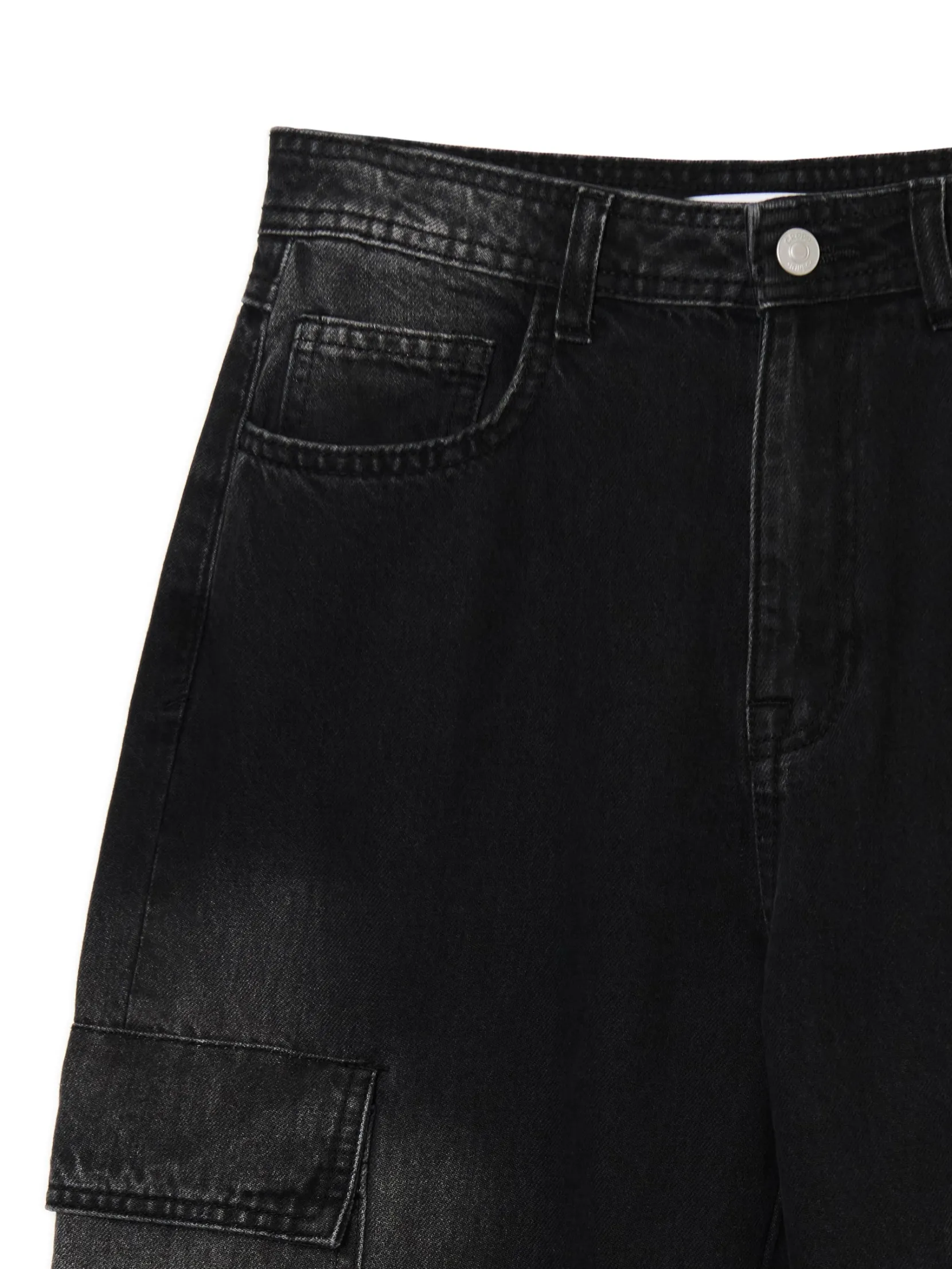 Fashion Czarne jeansy baggy PETITE Jeansy
