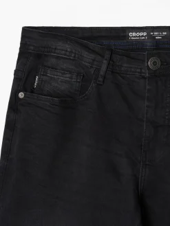 Fashion Czarne jeansy męskie slim Jeansy
