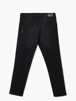 Fashion Czarne jeansy męskie slim Jeansy