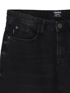 Discount Czarne jeansy relaxed Jeansy