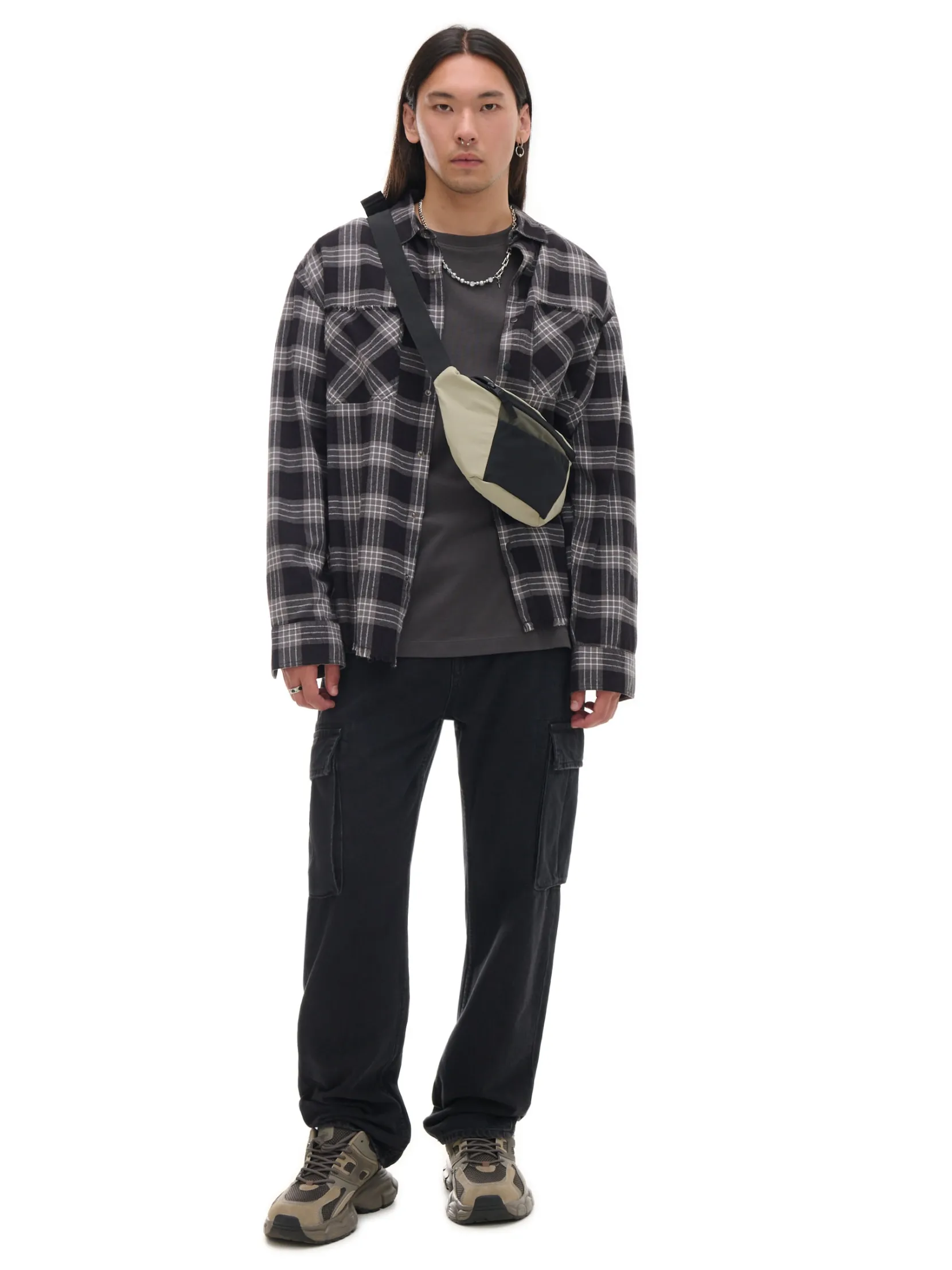 Outlet Czarne jeansy relaxed Jeansy