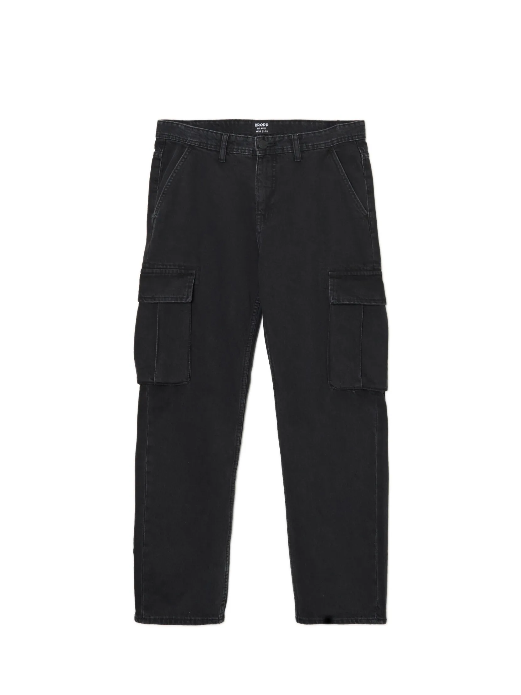 Outlet Czarne jeansy relaxed Jeansy