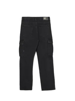 Outlet Czarne jeansy relaxed Jeansy