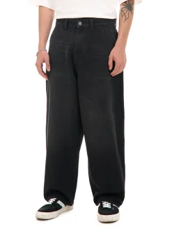 Online Czarne jeansy skater z efektem sprania Jeansy