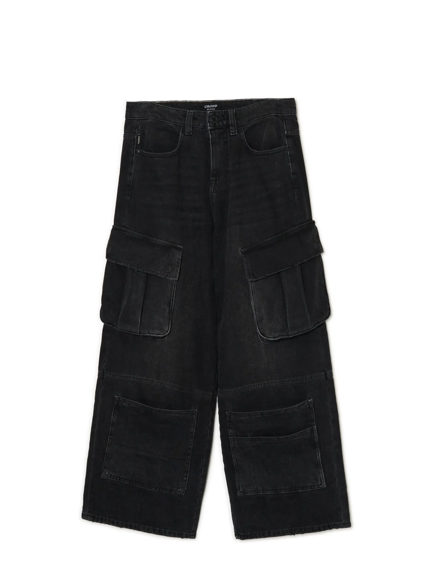 Outlet Czarne jeansy skater z kieszeniami Jeansy
