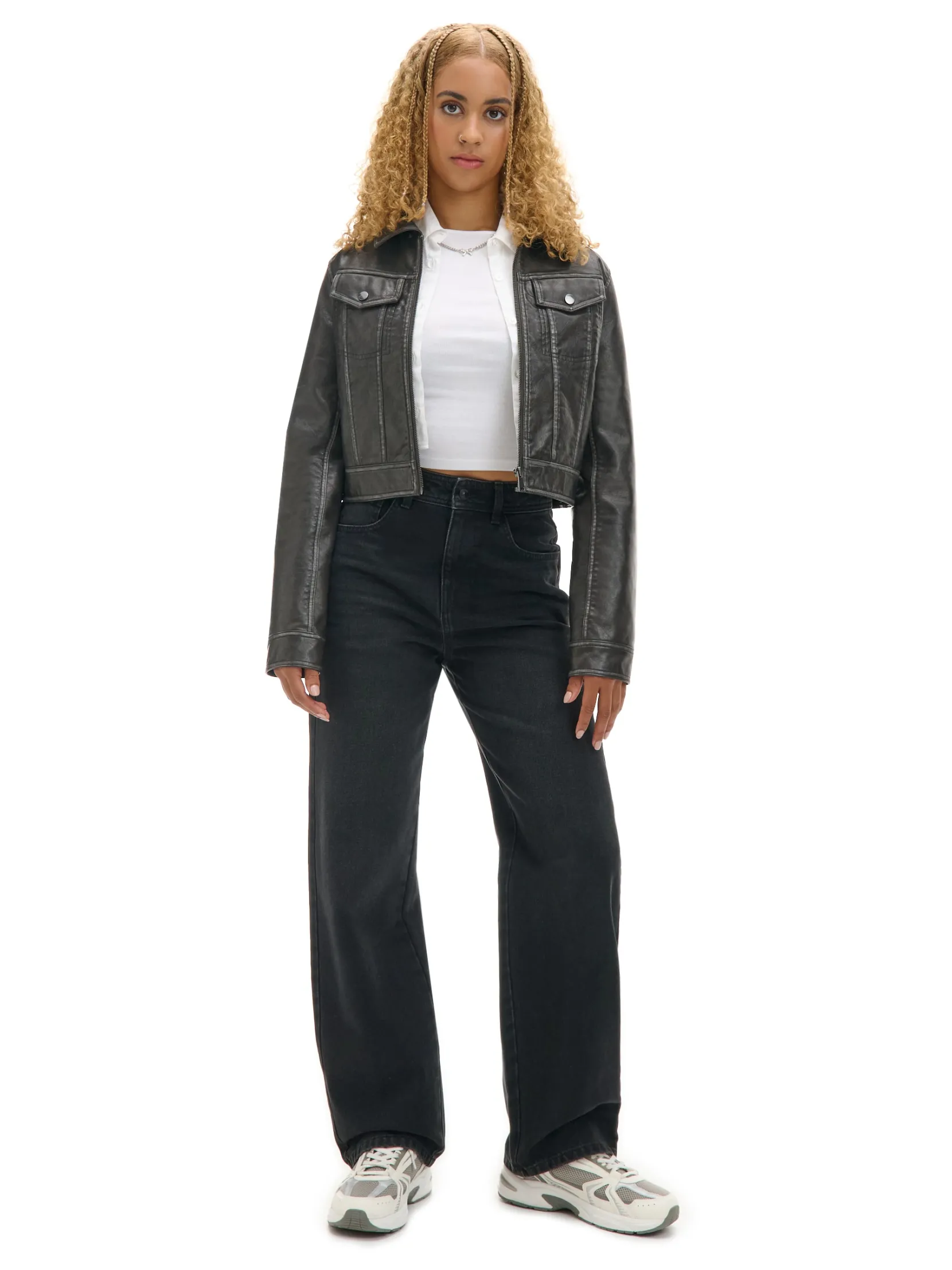 Best Czarne jeansy straight PETITE Jeansy