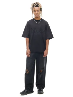 Discount Czarne jeansy super baggy Jeansy|Baggy