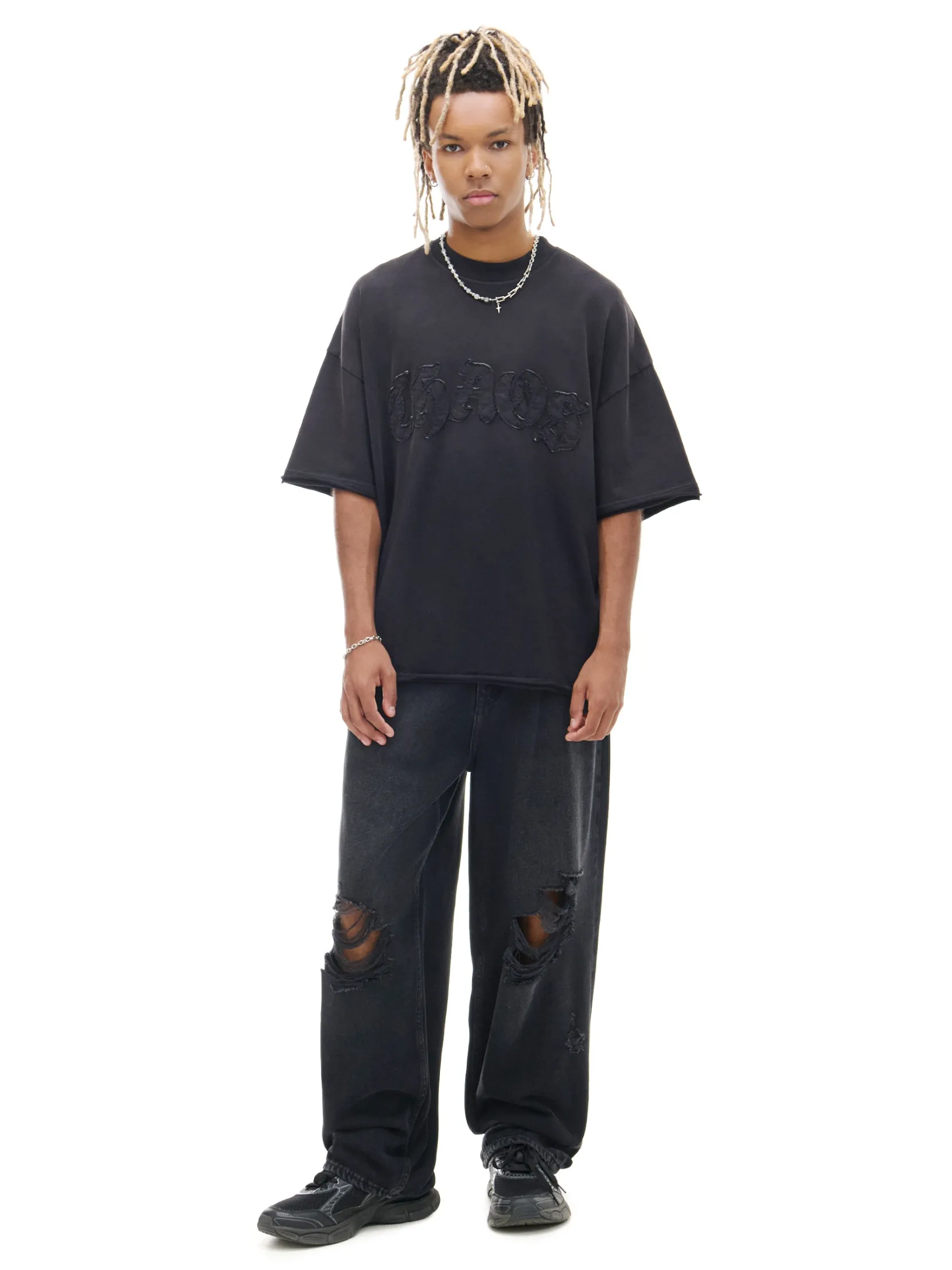 Discount Czarne jeansy super baggy Jeansy|Baggy