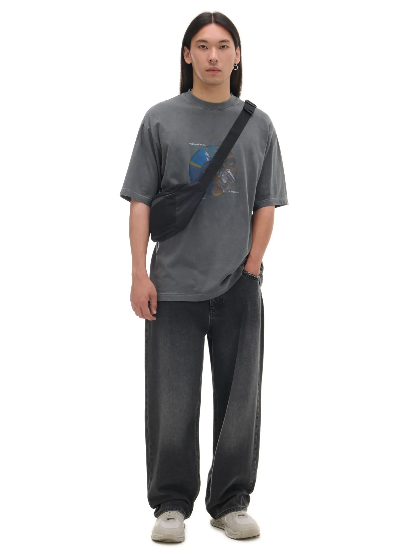 New Czarne jeansy super baggy Jeansy|Baggy