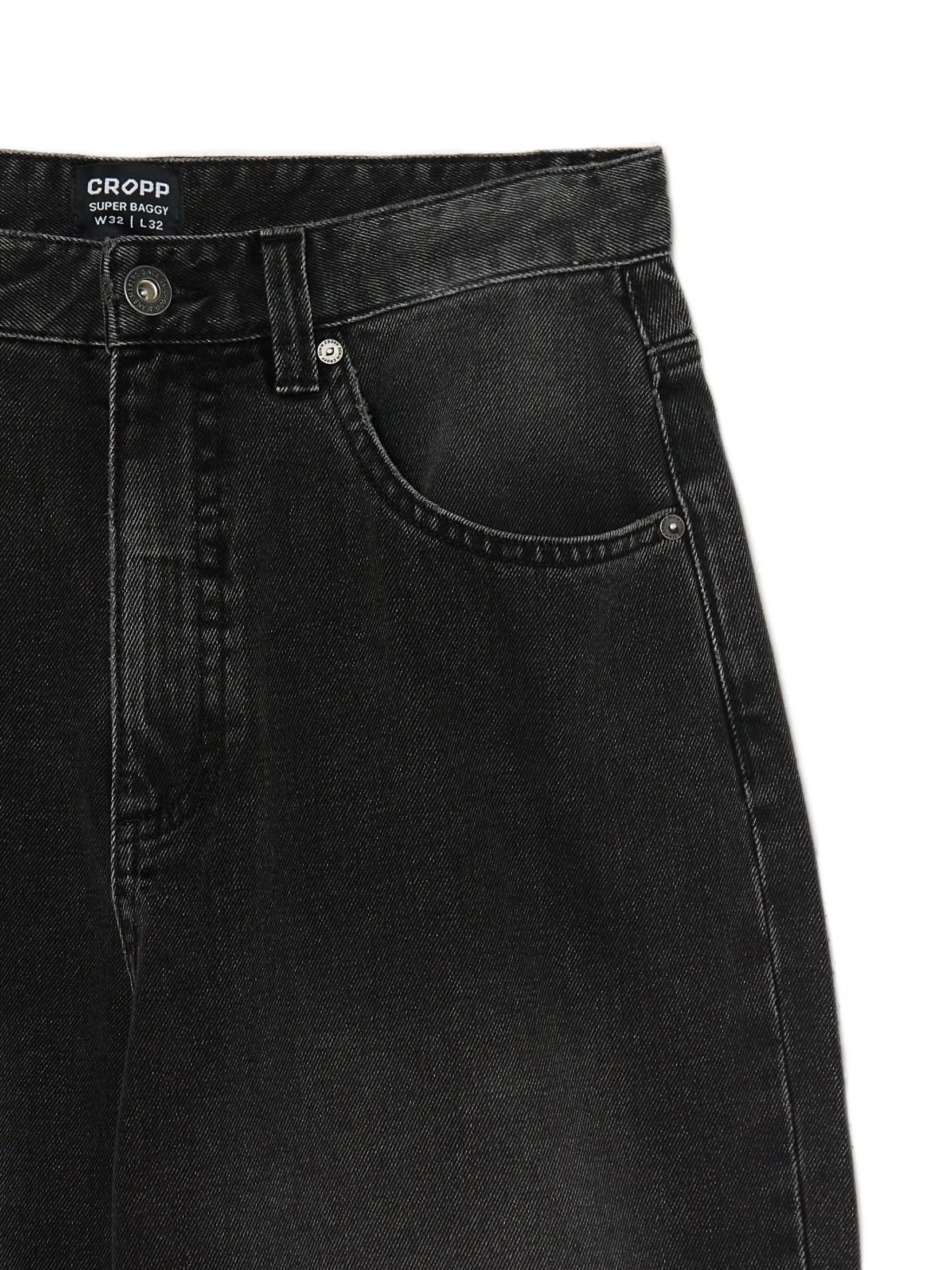 New Czarne jeansy super baggy Jeansy|Baggy