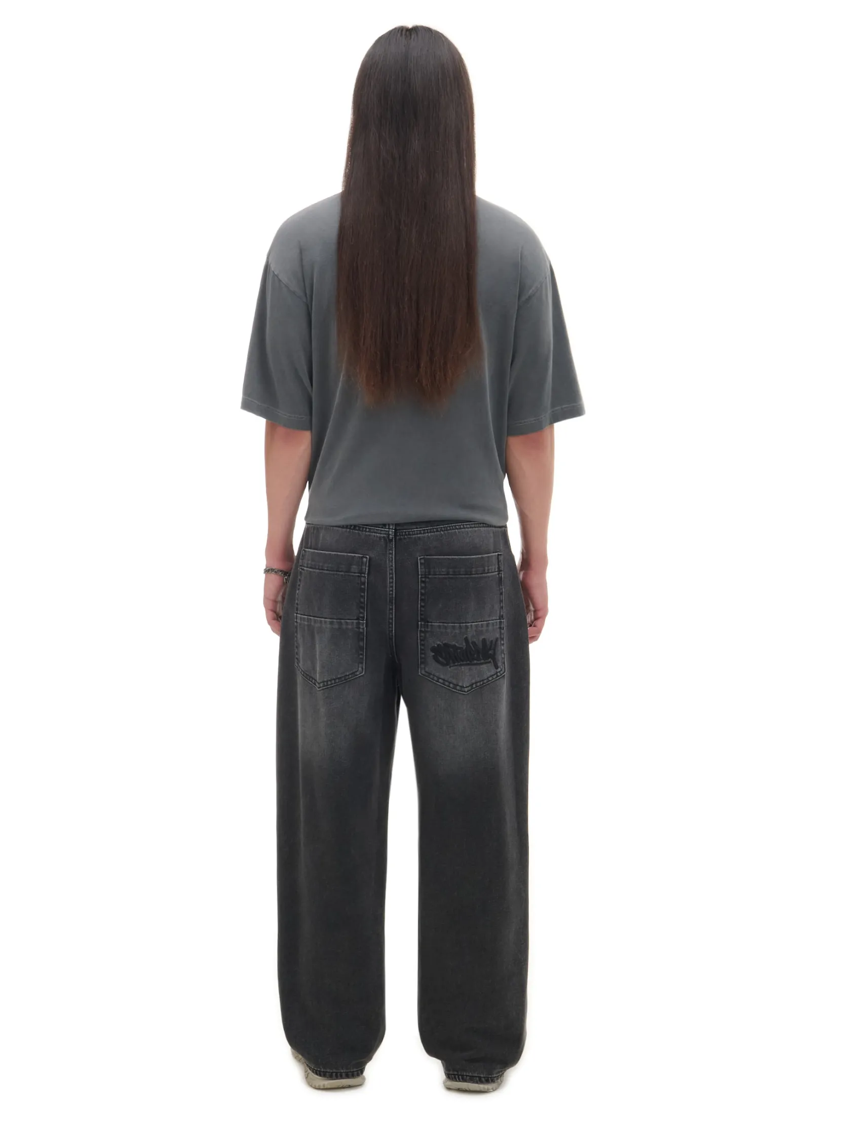 New Czarne jeansy super baggy Jeansy|Baggy