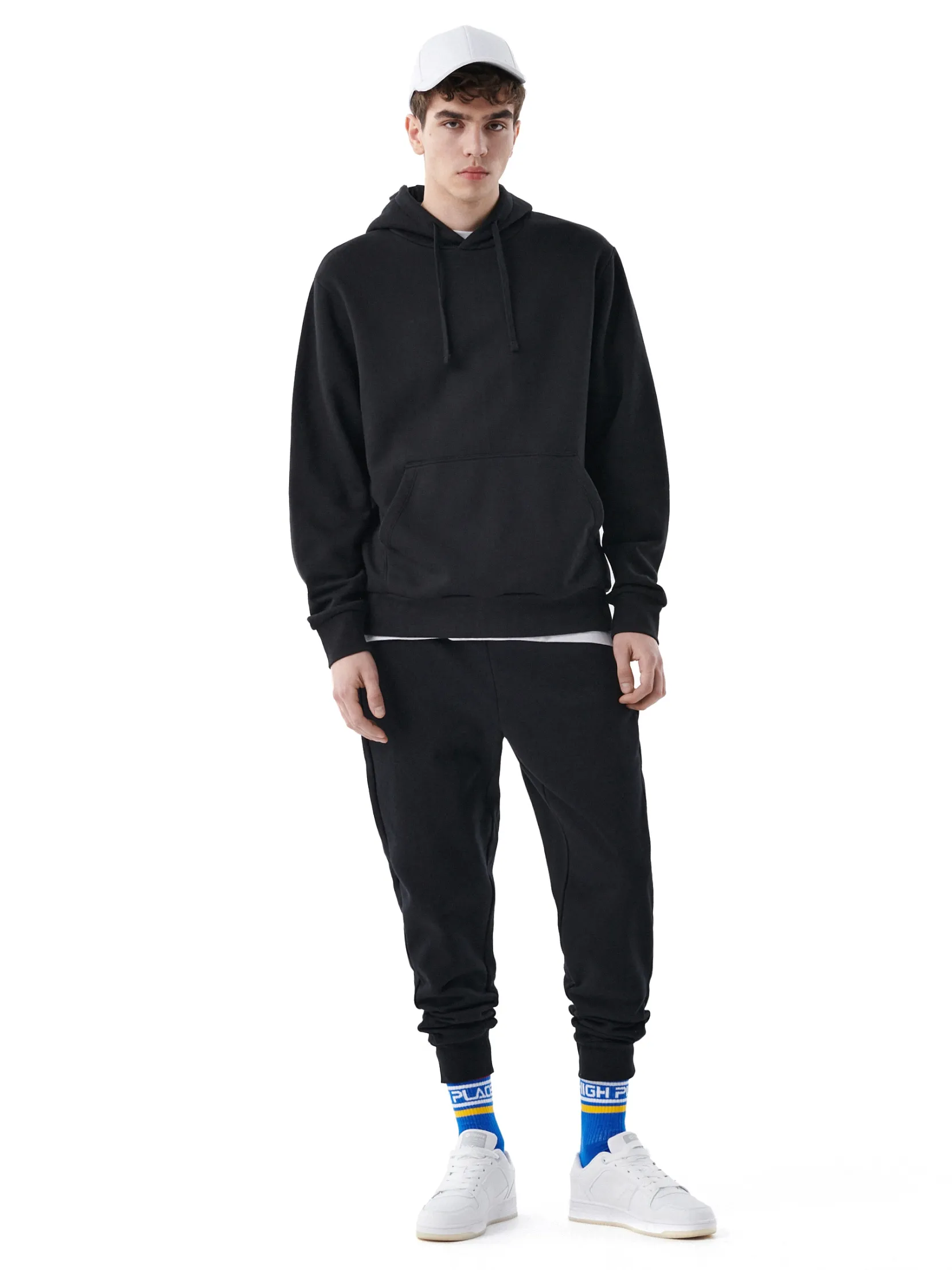 Fashion Czarne joggery basic Spodnie