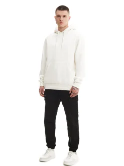 Outlet Czarne joggery basic z kieszeniami cargo Spodnie
