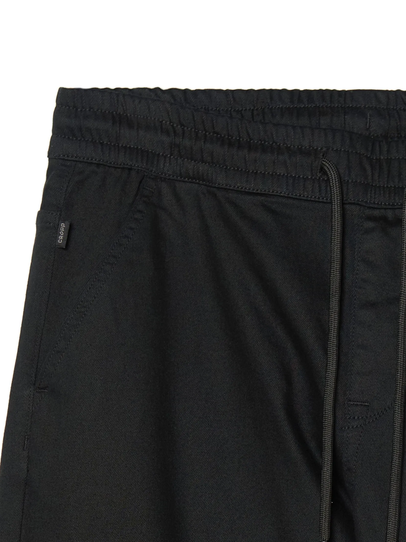 Sale Czarne joggery z kieszeniami cargo Spodnie