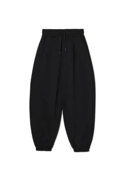 Fashion Czarne joggery z wysokim stanem Spodnie