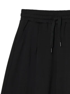 Fashion Czarne joggery z wysokim stanem Spodnie