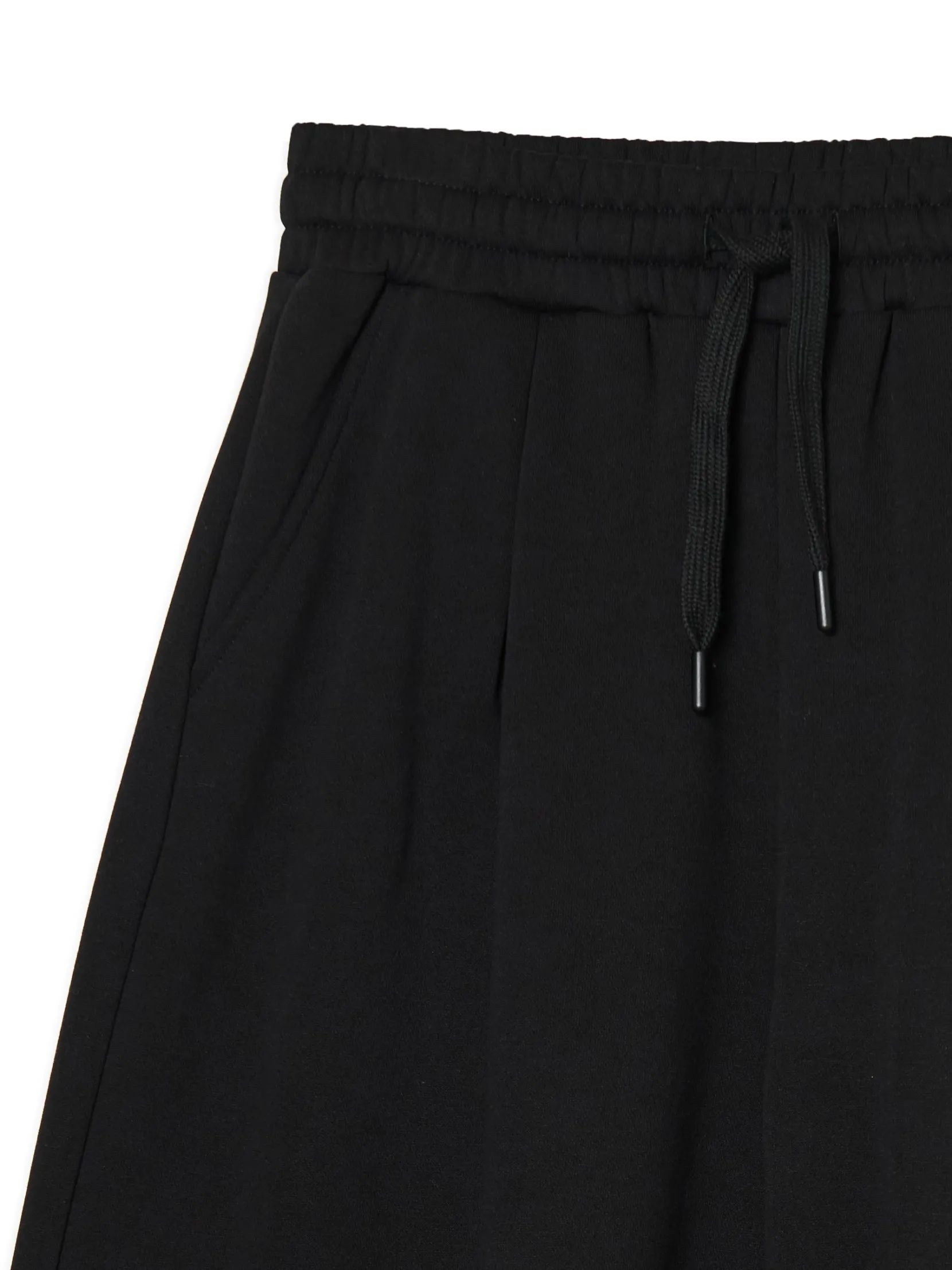Fashion Czarne joggery z wysokim stanem Spodnie