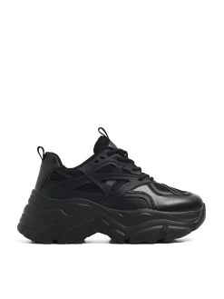 Online Czarne sneakersy chunky Sneakersy