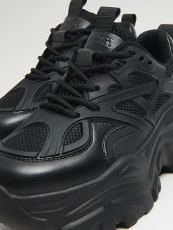 Online Czarne sneakersy chunky Sneakersy