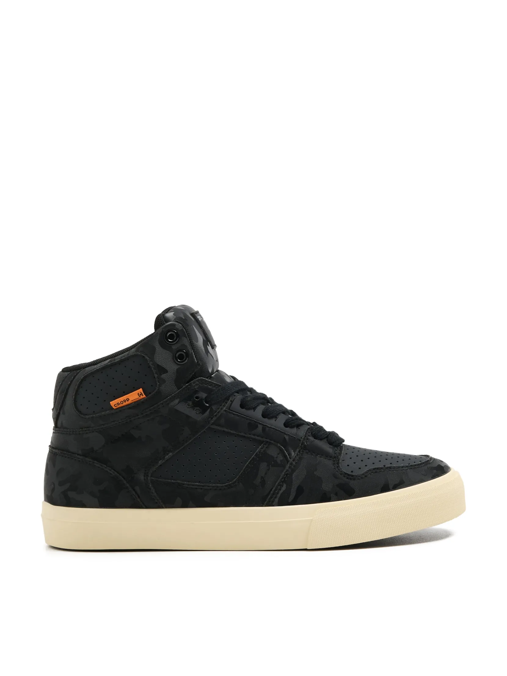 Outlet Czarne sneakersy z wysoką cholewką Sneakersy|Za Kostkę