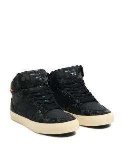 Outlet Czarne sneakersy z wysoką cholewką Sneakersy|Za Kostkę