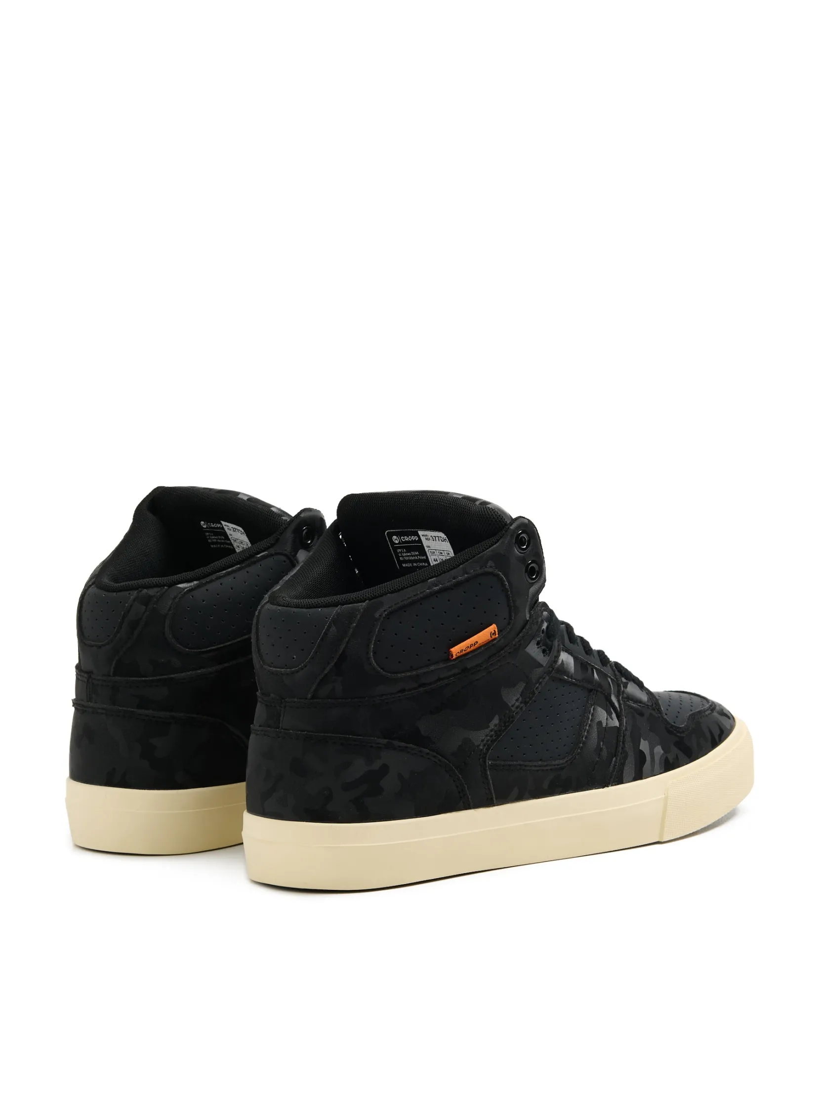 Outlet Czarne sneakersy z wysoką cholewką Sneakersy|Za Kostkę