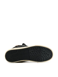 Outlet Czarne sneakersy z wysoką cholewką Sneakersy|Za Kostkę