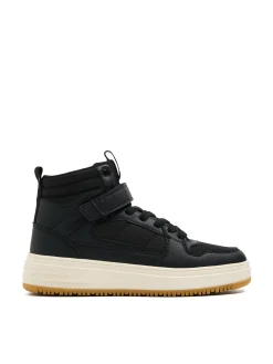 Outlet Czarne sneakersy za kostkę Sneakersy|Za Kostkę