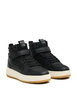 Outlet Czarne sneakersy za kostkę Sneakersy|Za Kostkę