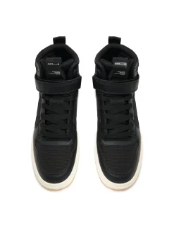 Outlet Czarne sneakersy za kostkę Sneakersy|Za Kostkę