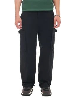 New Czarne spodnie loose z regulacją Spodnie