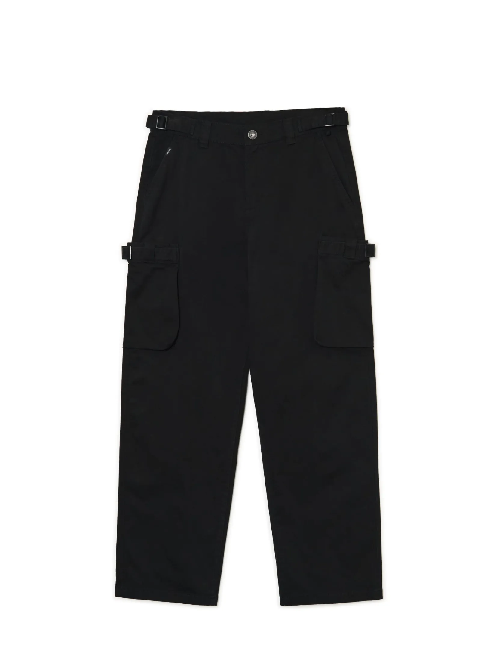 New Czarne spodnie loose z regulacją Spodnie