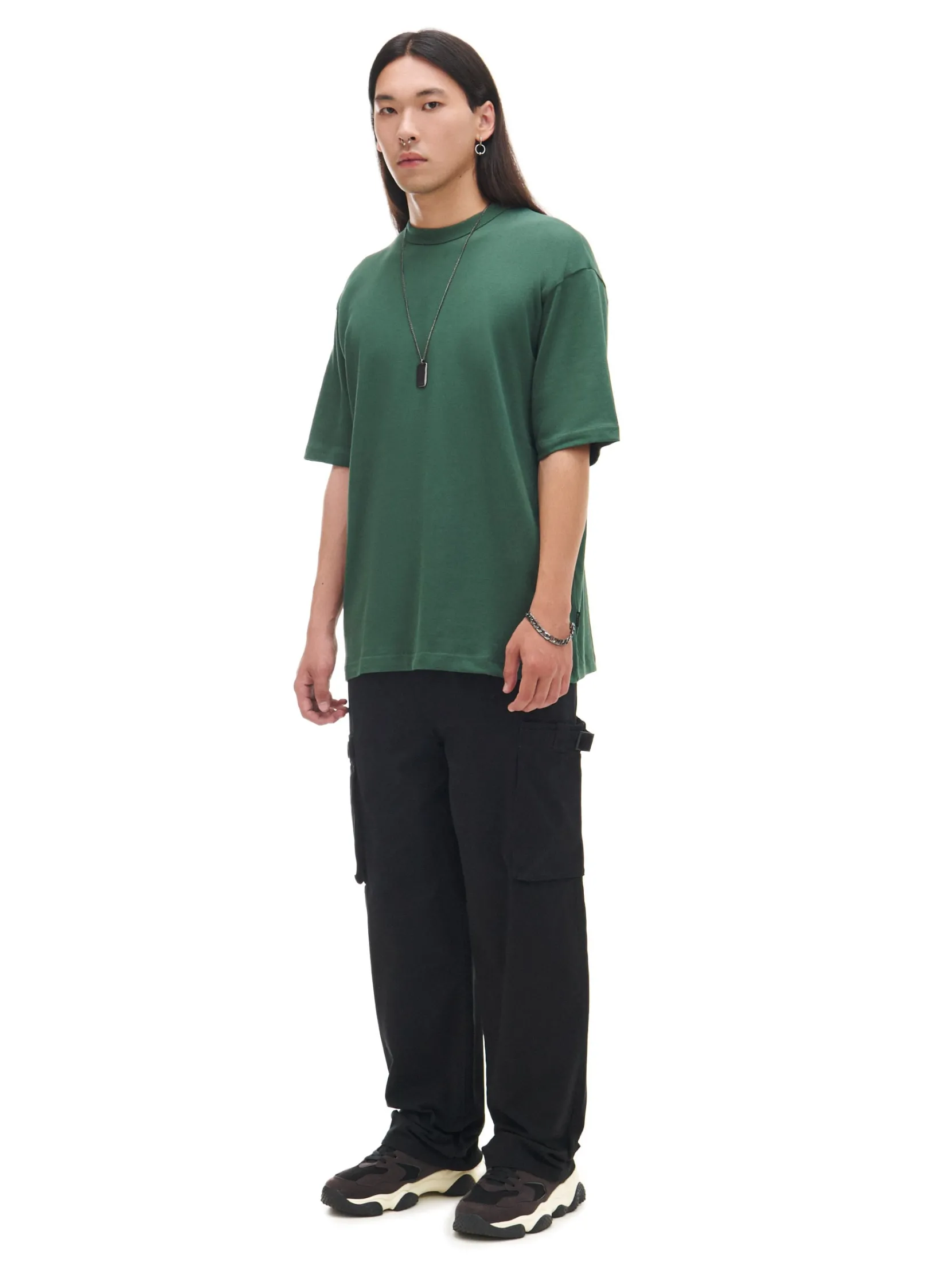 New Czarne spodnie loose z regulacją Spodnie