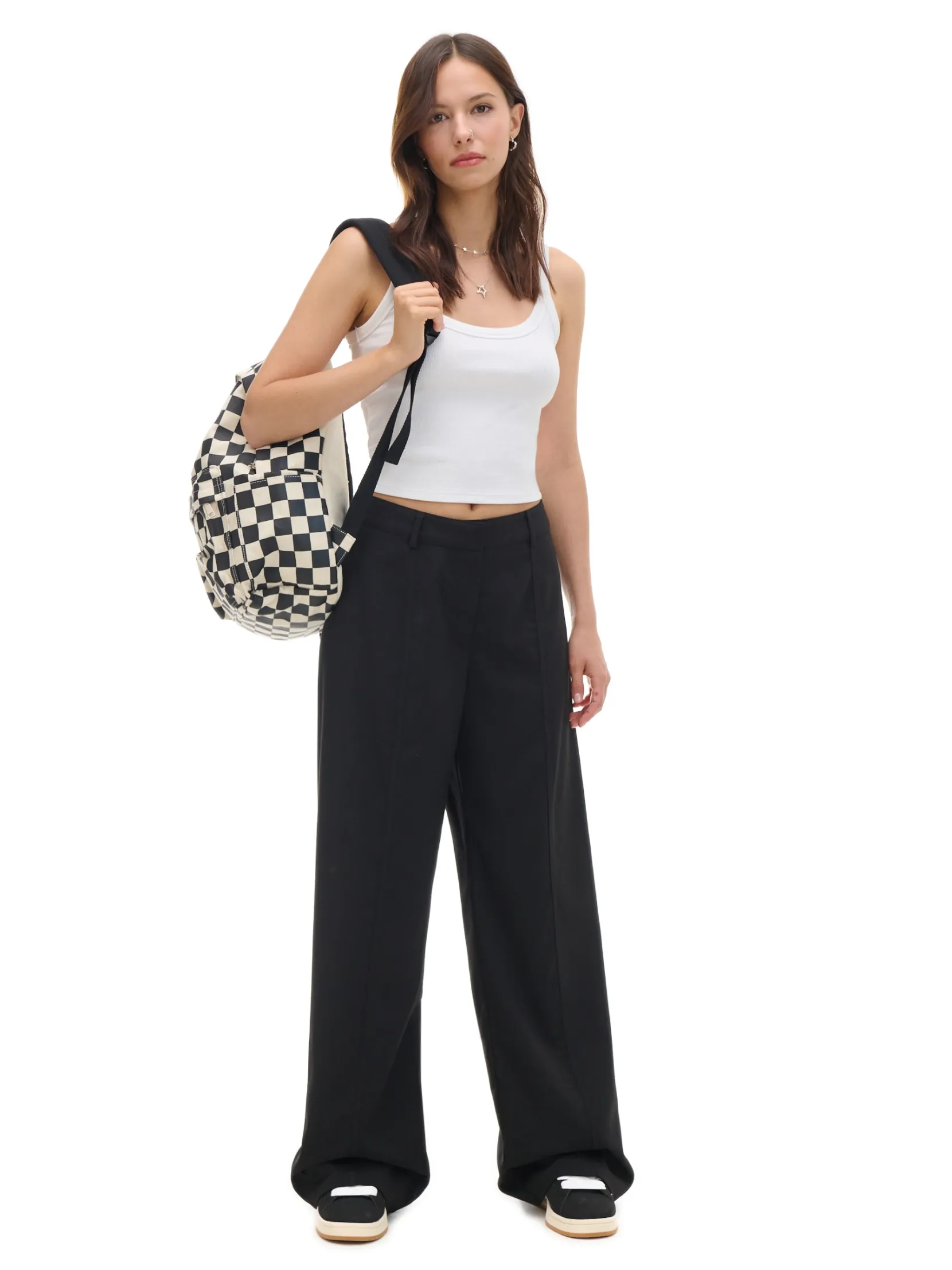 Online Czarne spodnie tailoring Spodnie