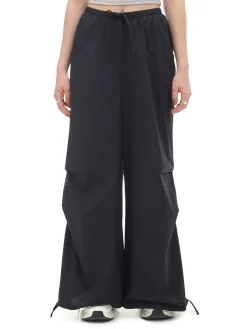 Online Czarne spodnie wide leg Spodnie