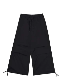 Online Czarne spodnie wide leg Spodnie