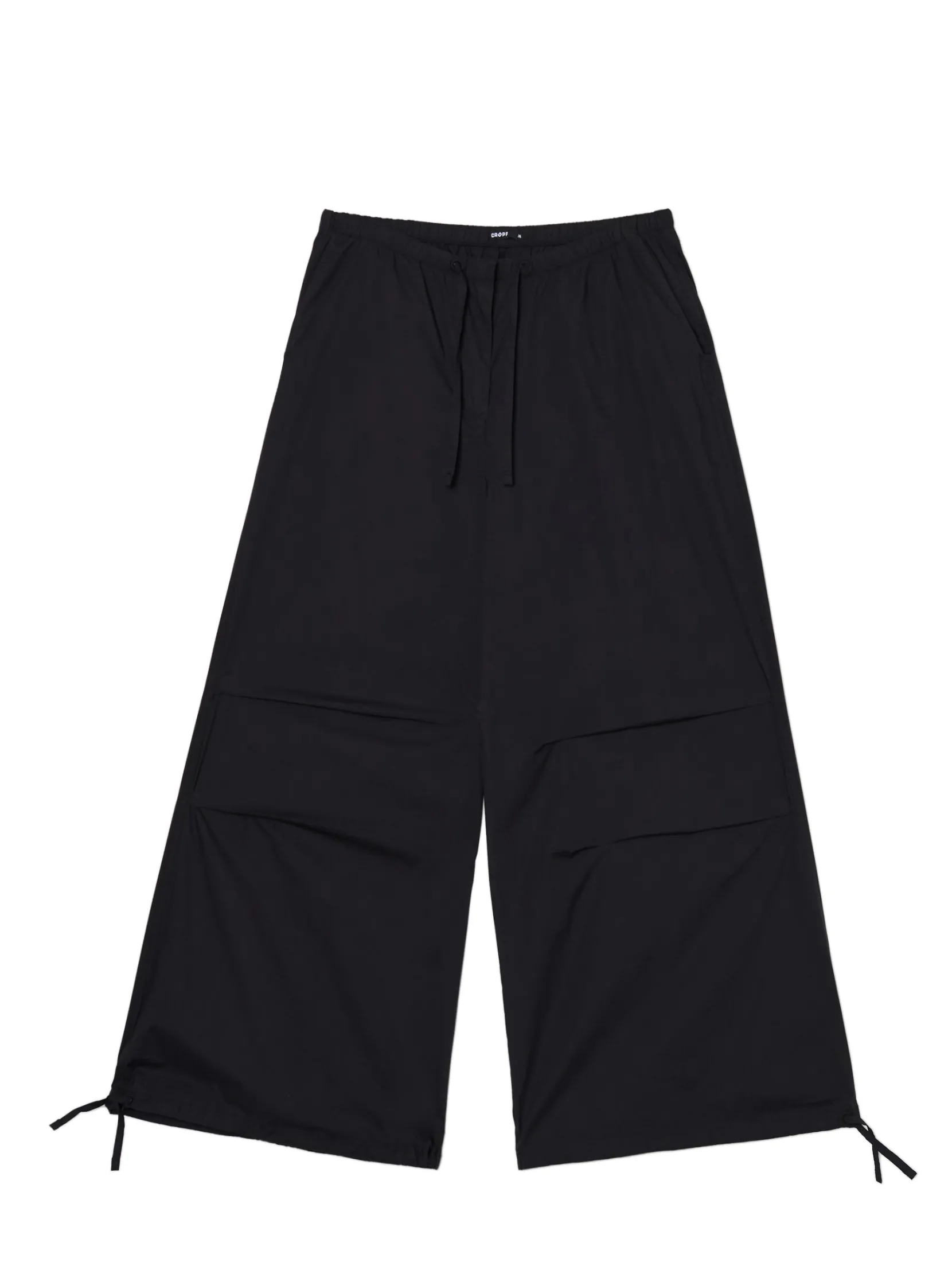 Online Czarne spodnie wide leg Spodnie