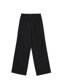 Outlet Czarne spodnie wide leg Spodnie